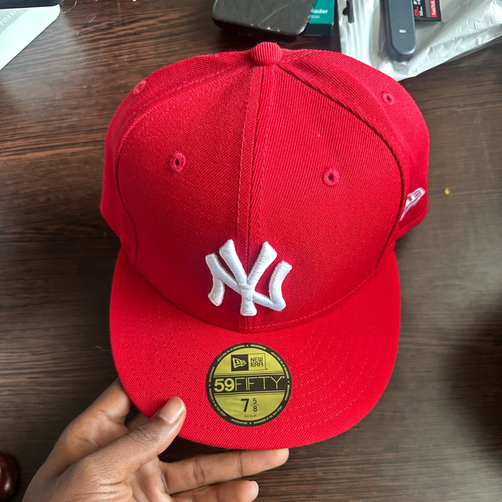 New Era Red NY Cap